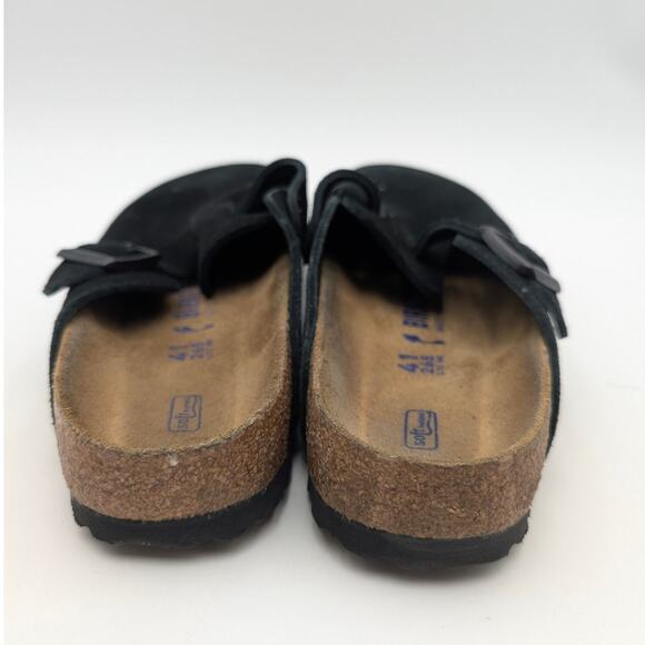 Birkenstock Boston Soft Footbed Suede Black Suede Unisex Clogs US W10/M8 EU41 - Picture 5 of 13
